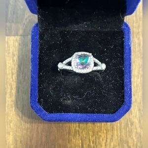Turquoise Blue And Silver Ring NEW!
